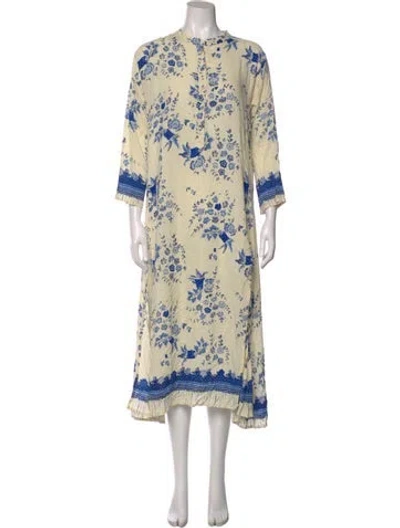 Pre-owned Natalie Martin Floral Print Long Dress