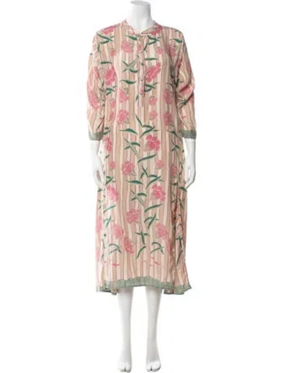 Pre-owned Natalie Martin Floral Print Long Dress In Multicolor