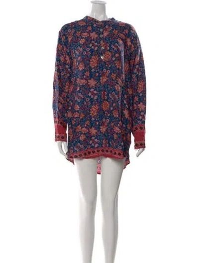 Pre-owned Natalie Martin Floral Print Long Dress W/ Tags In Multi