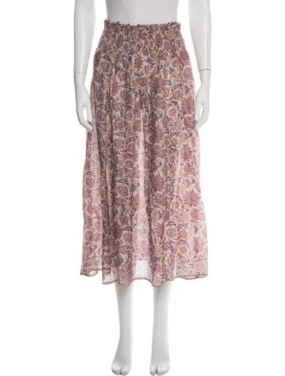 Pre-owned Natalie Martin Floral Print Long Skirt W/ Tags In Green