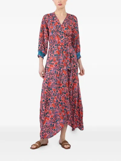 Natalie Martin Floral-print Maxi Dress In Pink