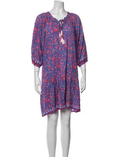 Pre-owned Natalie Martin Floral Print Mini Dress In Multi