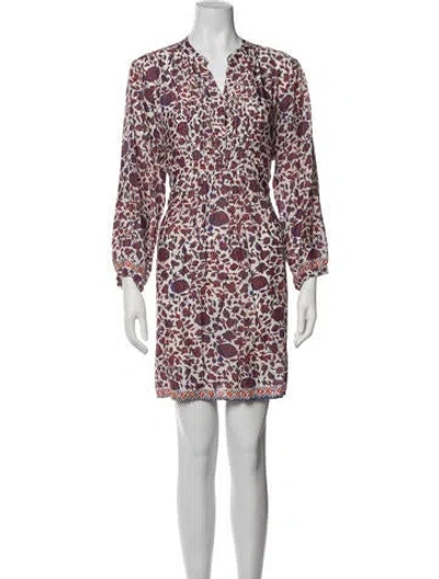 Pre-owned Natalie Martin Floral Print Mini Dress In Multicolor