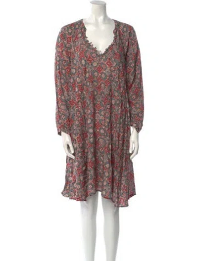 Pre-owned Natalie Martin Floral Print Mini Dress In Pink