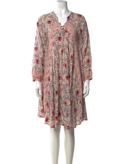 Pre-owned Natalie Martin Floral Print Mini Dress In Pink