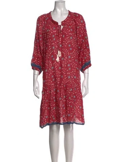 Pre-owned Natalie Martin Floral Print Mini Dress In Pink