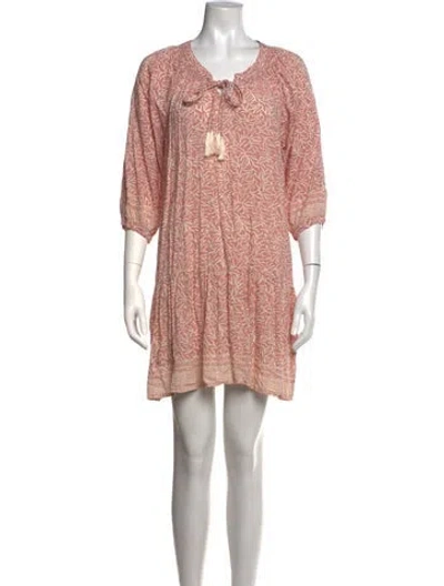 Pre-owned Natalie Martin Floral Print Mini Dress In Pink