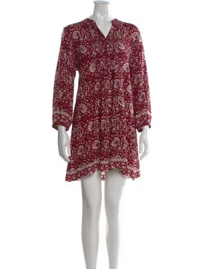 Pre-owned Natalie Martin Floral Print Mini Dress In Purple
