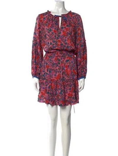 Pre-owned Natalie Martin Floral Print Mini Dress W/ Tags In Multi