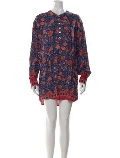 Pre-owned Natalie Martin Floral Print Mini Dress W/ Tags In Multi