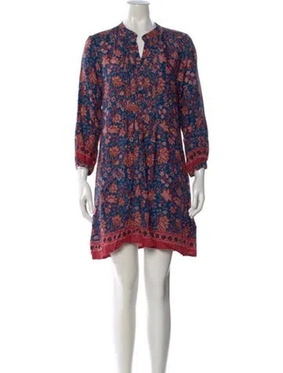 Pre-owned Natalie Martin Floral Print Mini Dress W/ Tags In Multi
