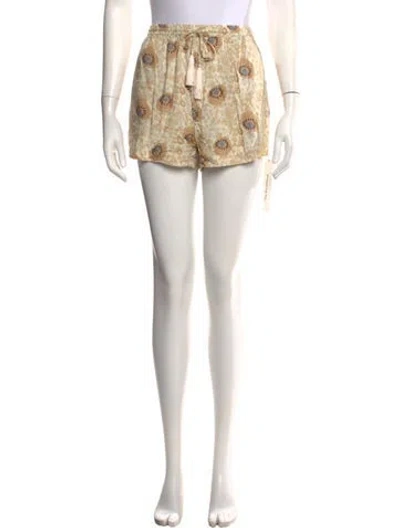 Pre-owned Natalie Martin Floral Print Mini Shorts In Neutral