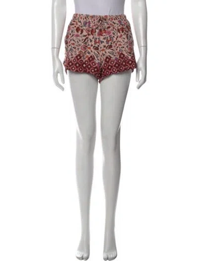 Pre-owned Natalie Martin Floral Print Mini Shorts W/ Tags In Pink