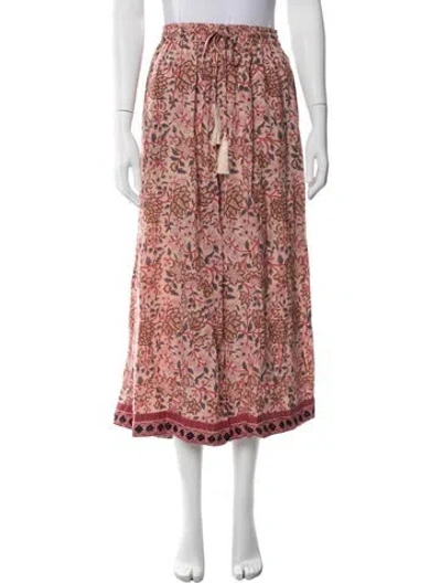 Pre-owned Natalie Martin Floral Print Wide Leg Pants In Pink