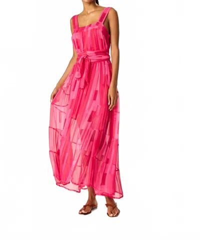 Natalie Martin Jasmine Silk Maxi Dress In Sea Glass Pink
