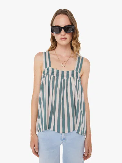 Natalie Martin Jasmine Top Thick Stripe Jade In Multi - Size X-large