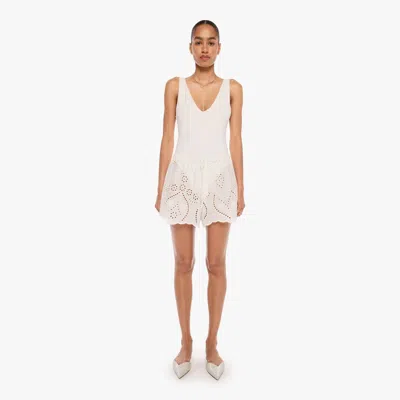 Natalie Martin Jasper Shorts Athena Embroidery Salt In White