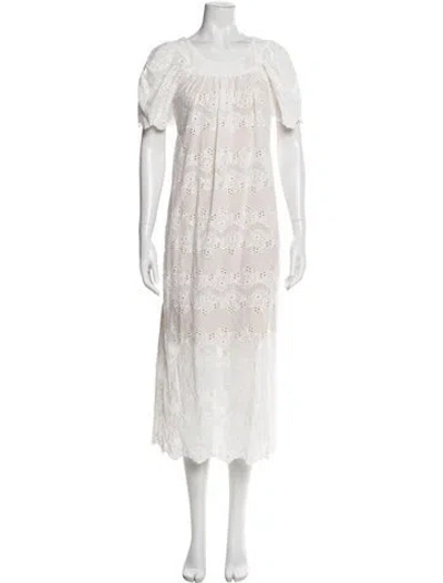 Pre-owned Natalie Martin Lace Pattern Long Dress In Multi