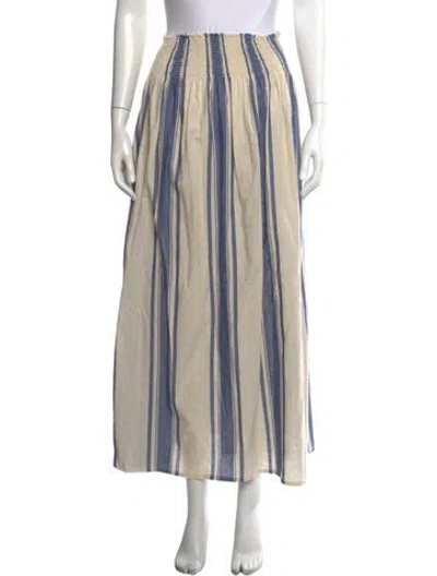 Pre-owned Natalie Martin Linen Long Skirt W/ Tags In Neutral