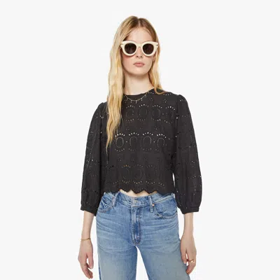 Natalie Martin Lisa Top Medallion Embroidery Sweater In Black