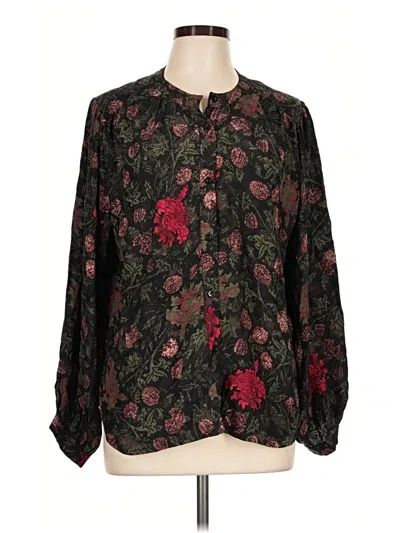 Pre-owned Natalie Martin Long Sleeve Blouse In Black