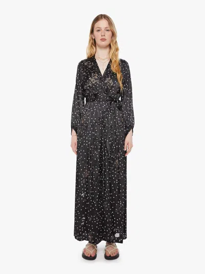 Natalie Martin Nico L/s Maxi Midnight Burnout Skirt In Black
