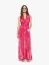 Natalie Martin Nico Sleeveless Maxi W/ Sash Sea Glass Skirt In Pink