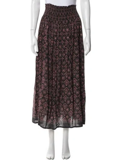 Pre-owned Natalie Martin Paisley Print Long Skirt In Pink