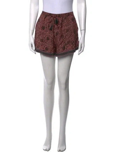 Pre-owned Natalie Martin Paisley Print Mini Shorts In Pink