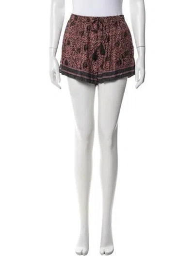 Pre-owned Natalie Martin Paisley Print Mini Shorts W/ Tags In Pink