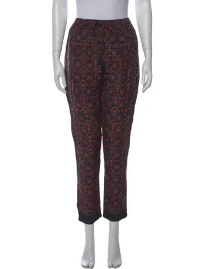 Pre-owned Natalie Martin Paisley Print Wide Leg Pants In Blue