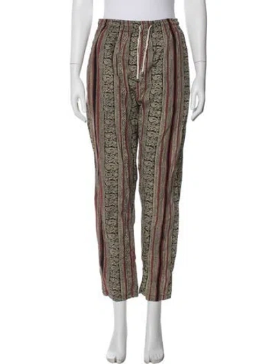 Pre-owned Natalie Martin Paisley Print Wide Leg Pants In Multi