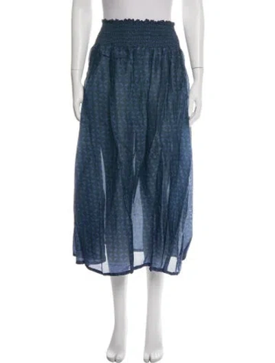 Pre-owned Natalie Martin Patterned Midi Length Skirt W/ Tags In Green