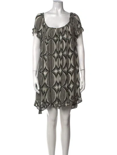 Pre-owned Natalie Martin Patterned Mini Dress In Multicolor