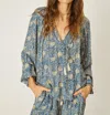 Natalie Martin Penny Blouse In Water Lily Blue In Multi