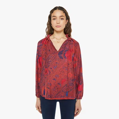 Natalie Martin Penny Blouse Peacock Currant Shirt In Red