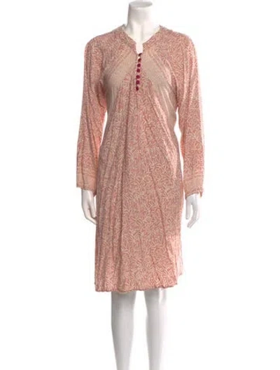 Pre-owned Natalie Martin Printed Knee-length Dress In Neutral