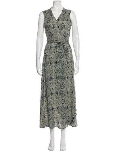 Pre-owned Natalie Martin Printed Long Dress In Multi