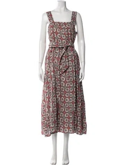 Pre-owned Natalie Martin Printed Long Dress In Multi
