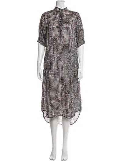 Pre-owned Natalie Martin Printed Midi Length Dress W/ Tags In Multi
