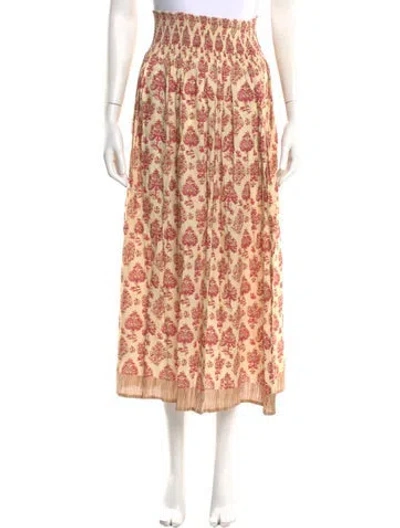 Pre-owned Natalie Martin Printed Midi Length Skirt In Neutral