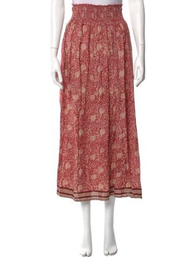Pre-owned Natalie Martin Printed Midi Length Skirt In Pink