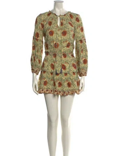 Pre-owned Natalie Martin Printed Mini Dress In Green