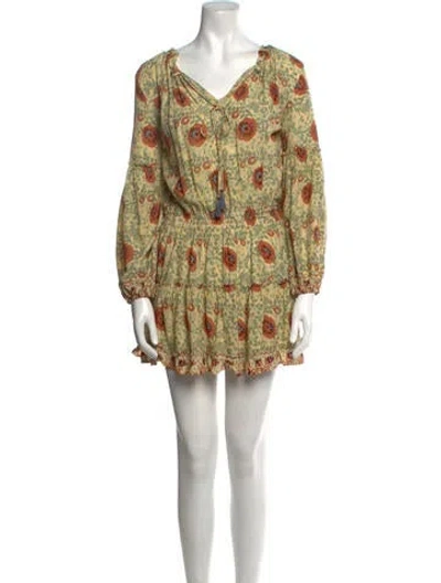 Pre-owned Natalie Martin Printed Mini Dress In Green