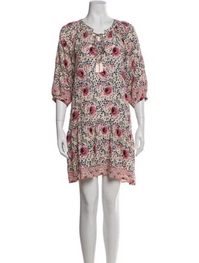 Pre-owned Natalie Martin Printed Mini Dress In Pink
