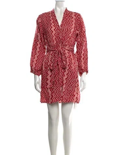Pre-owned Natalie Martin Printed Mini Dress In Pink