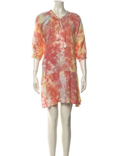Pre-owned Natalie Martin Printed Mini Dress In Red