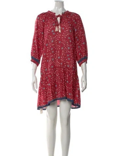 Pre-owned Natalie Martin Printed Mini Dress In Red