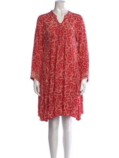 Pre-owned Natalie Martin Printed Mini Dress In Red