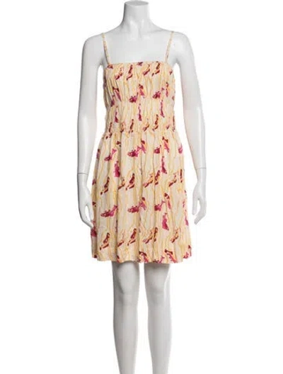 Pre-owned Natalie Martin Printed Mini Dress W/ Tags In Pink